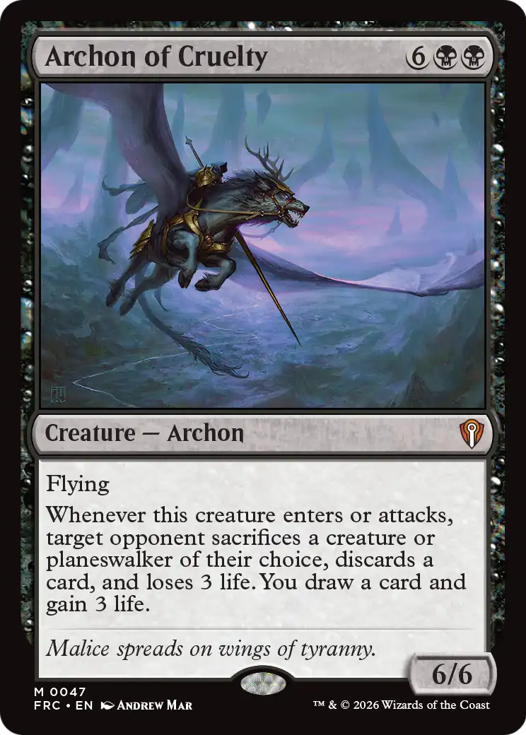 Archon of Cruelty [Reality Fracture Commander] | Magic Magpie