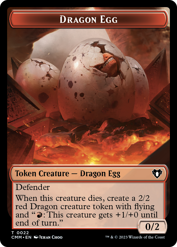 Dragon Egg Token [Commander Masters Tokens] | Magic Magpie