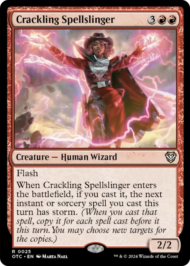 Crackling Spellslinger [Outlaws of Thunder Junction Commander] | Magic Magpie