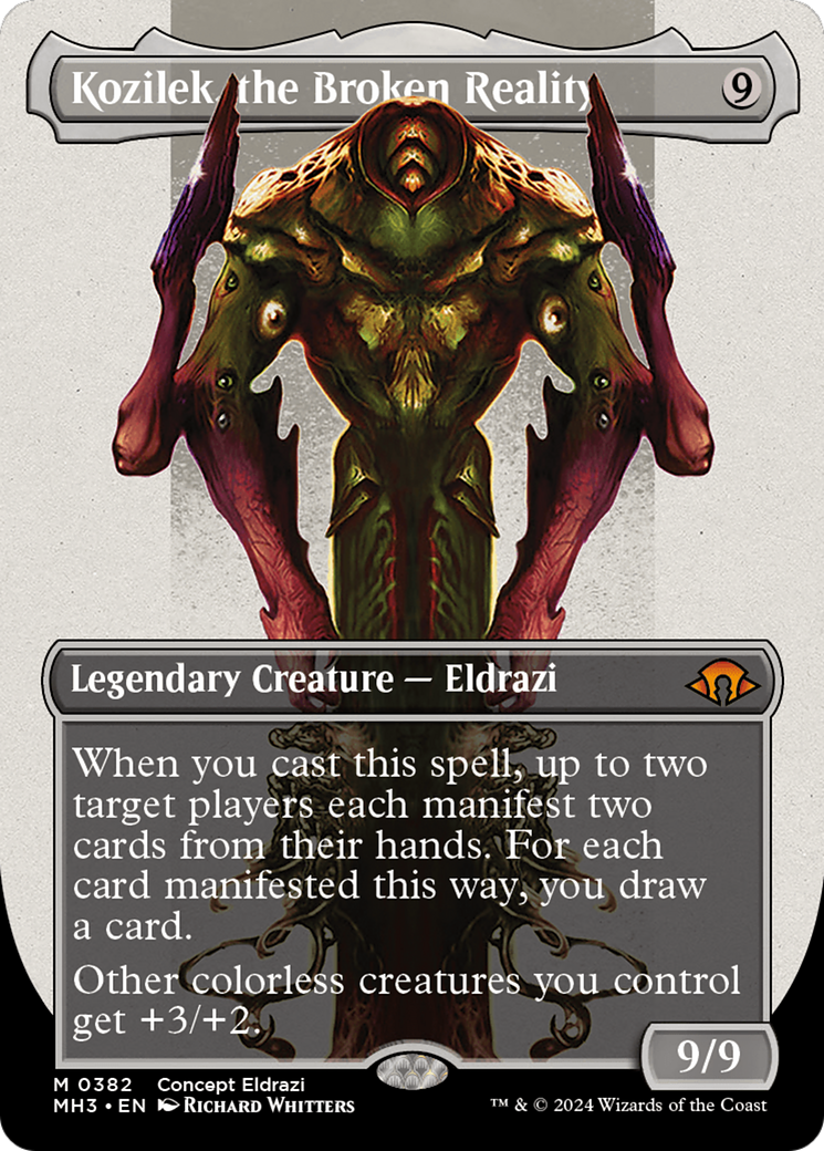 Kozilek, the Broken Reality (Borderless) (Serialized) [Modern Horizons 3] | Magic Magpie