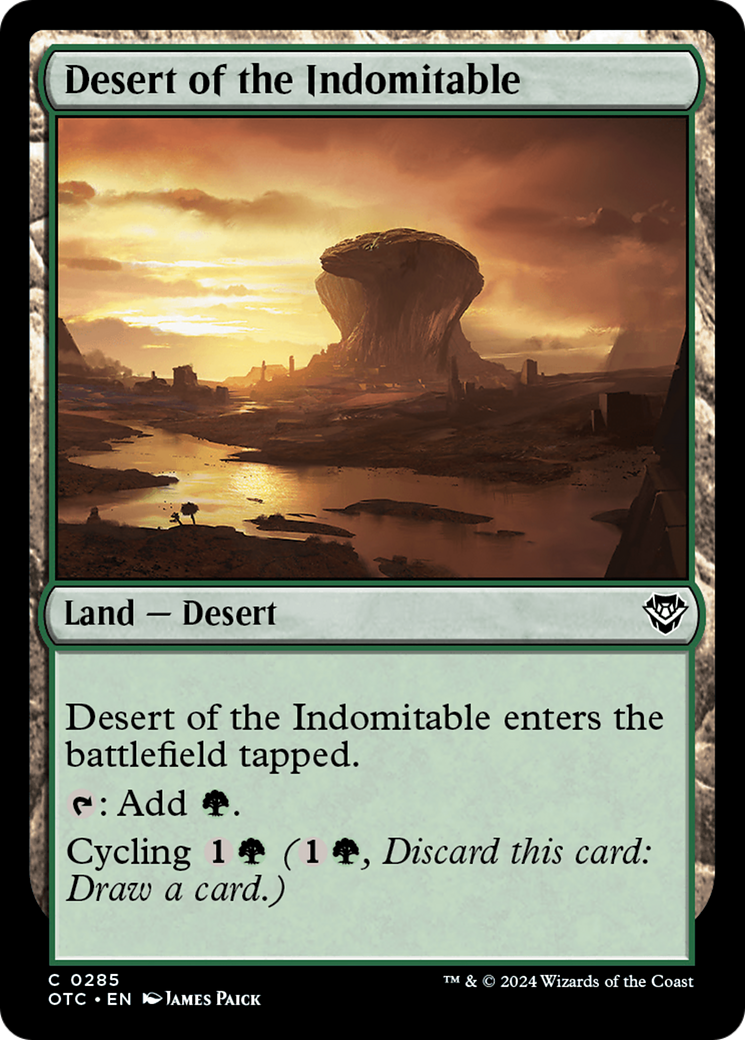 Desert of the Indomitable [Outlaws of Thunder Junction Commander] | Magic Magpie