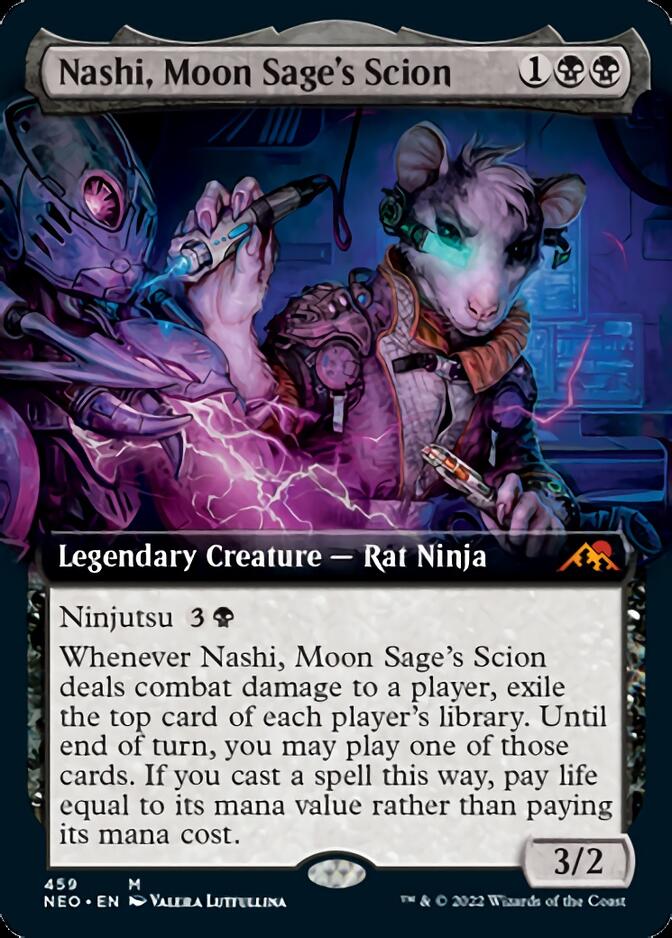 Nashi, Moon Sage's Scion (Extended Art) [Kamigawa: Neon Dynasty] | Magic Magpie