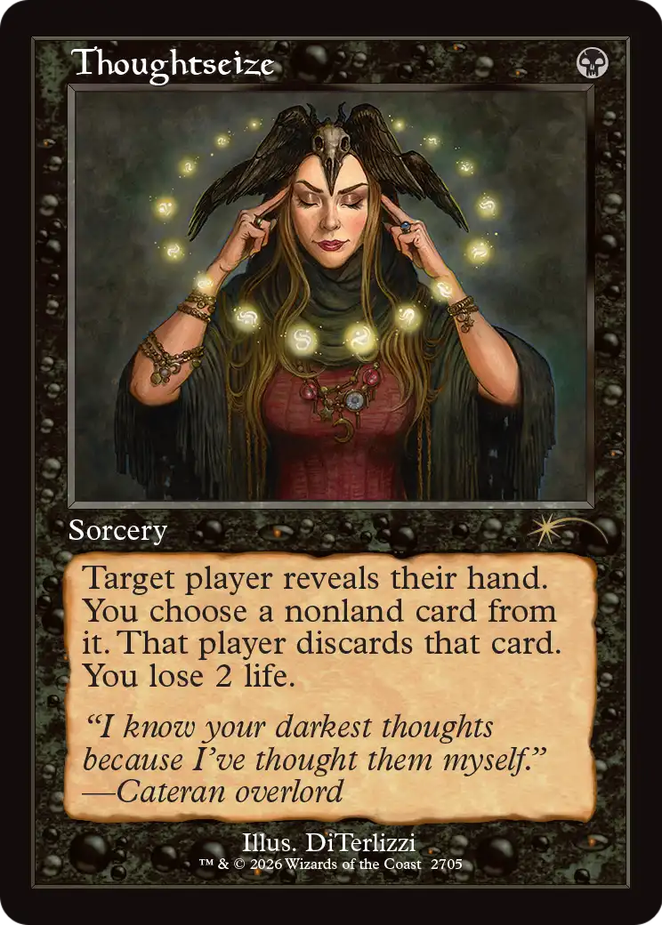 Thoughtseize (2705) (Retro Frame) [Secret Lair Drop Series] | Magic Magpie