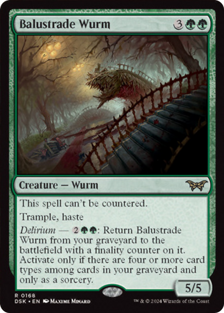 Balustrade Wurm [Duskmourn: House of Horror] | Magic Magpie