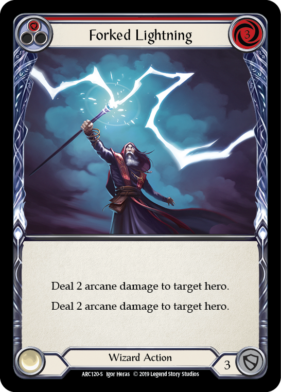 Forked Lightning [ARC120-S] (Arcane Rising)  1st Edition Rainbow Foil | Magic Magpie