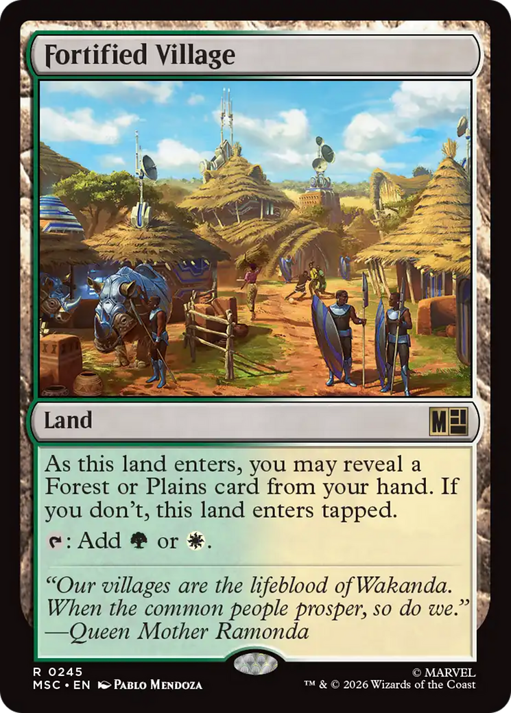 Fortified Village (Surge Foil) [Marvel Super Heroes Commander] | Magic Magpie