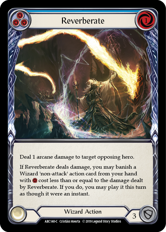 Reverberate (Blue) [ARC140-C] (Arcane Rising)  1st Edition Rainbow Foil | Magic Magpie
