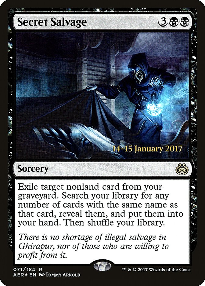 Secret Salvage [Aether Revolt Prerelease Promos] | Magic Magpie