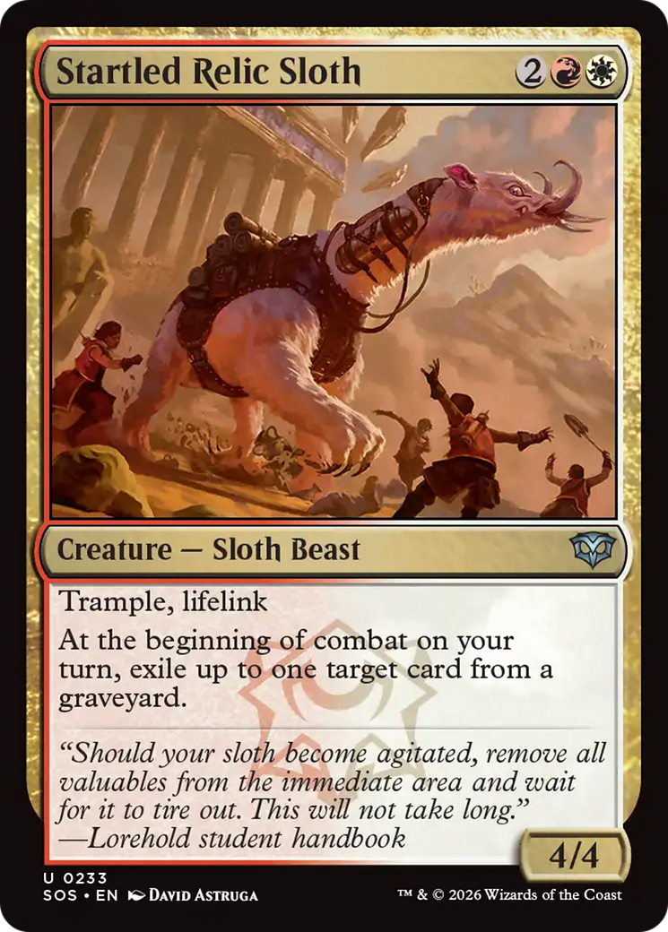 Startled Relic Sloth [Secrets of Strixhaven] | Magic Magpie