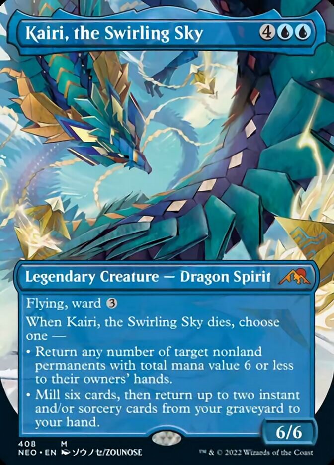 Kairi, the Swirling Sky (Borderless Alternate Art) [Kamigawa: Neon Dynasty] | Magic Magpie