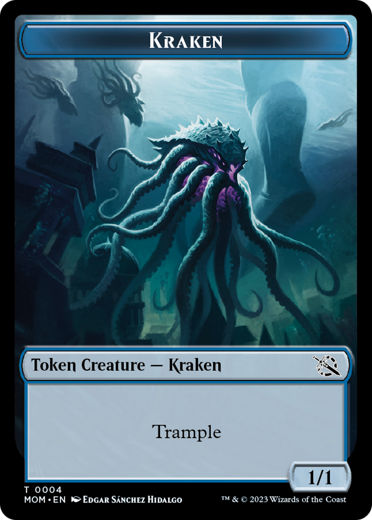 Warrior // Kraken Double-Sided Token [March of the Machine Tokens] | Magic Magpie