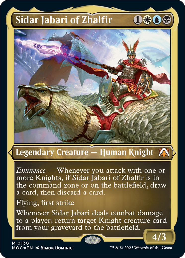 Sidar Jabari of Zhalfir (Display Commander) [March of the Machine Commander] | Magic Magpie