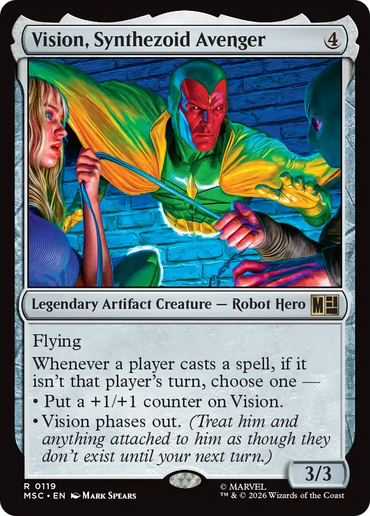 Vision, Synthezoid Avenger (Surge Foil) [Marvel Super Heroes Commander] | Magic Magpie