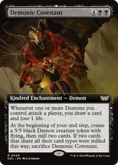 Demonic Covenant (Extended Art) [Duskmourn: House of Horror Commander] | Magic Magpie