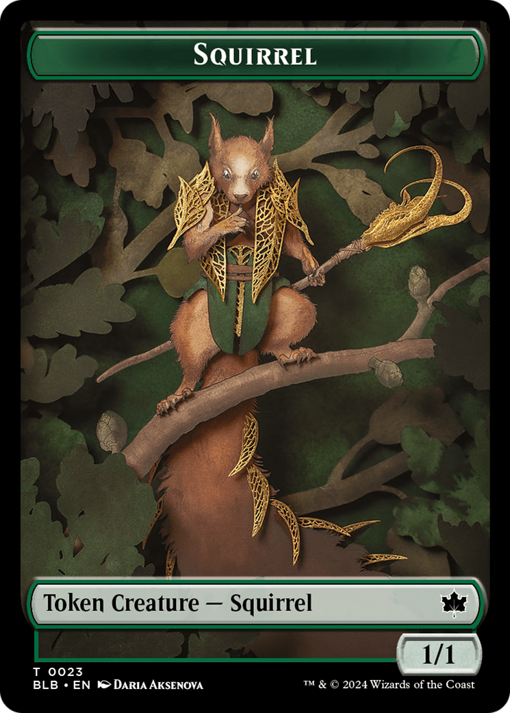 Squirrel // Starscape Cleric Double-Sided Token [Bloomburrow Tokens] | Magic Magpie