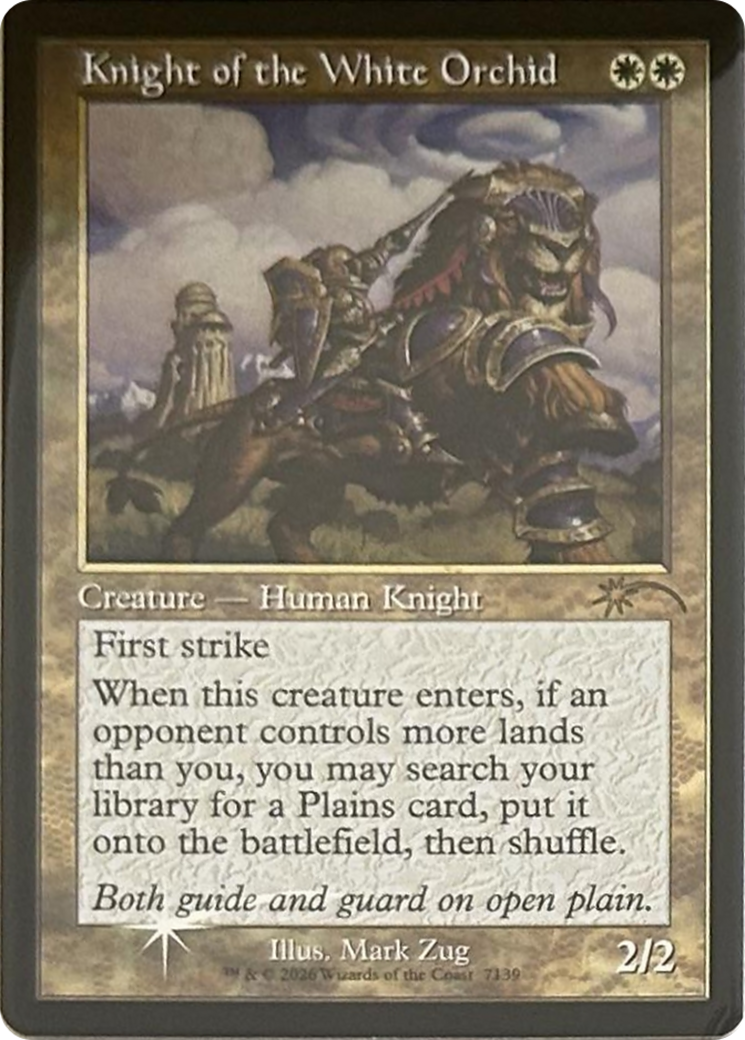 Knight of the White Orchid (7139) (Retro Frame) [Secret Lair Drop Series] | Magic Magpie