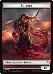 Soldier // Shark Double-Sided Token [Reality Fracture Commander Tokens] | Magic Magpie