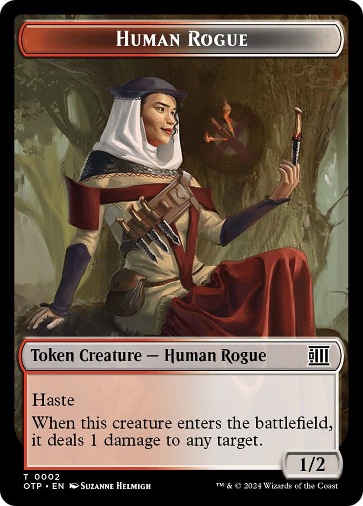 Human Rogue Token [Outlaws of Thunder Junction: Breaking News Tokens] | Magic Magpie