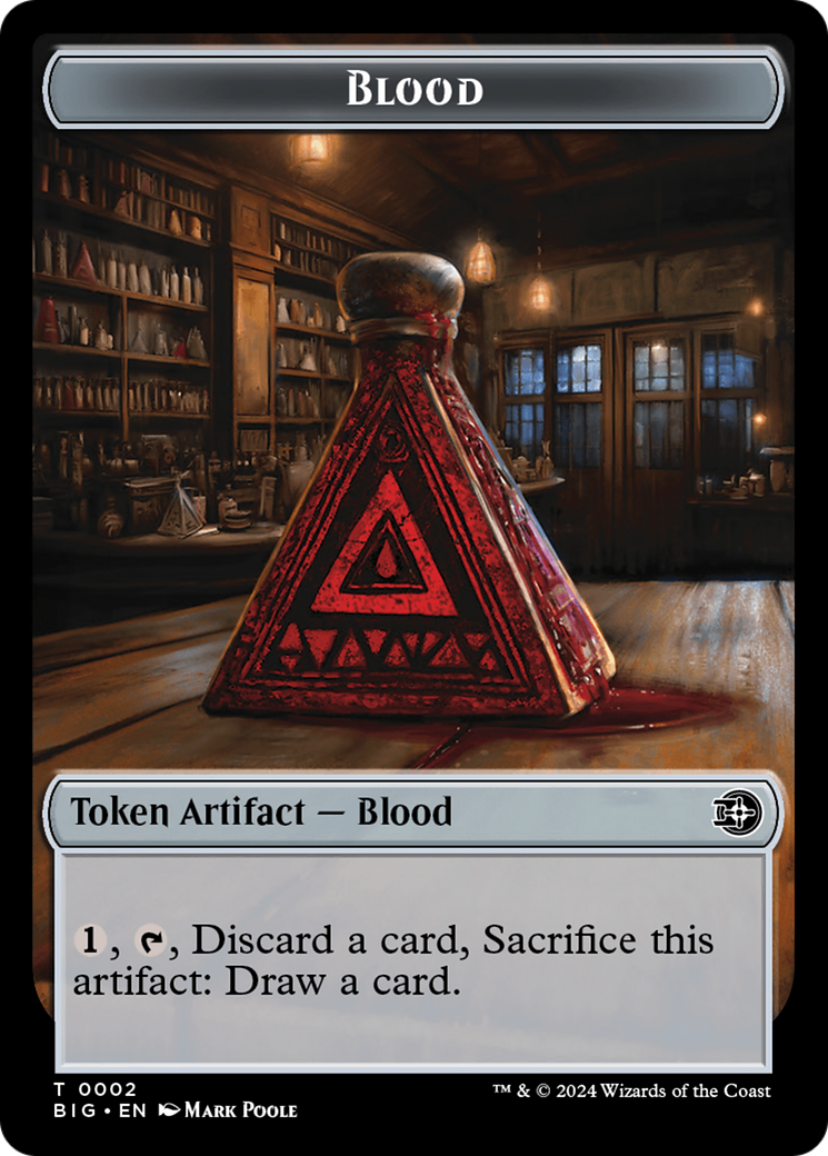 Mercenary // Blood Double-Sided Token [Outlaws of Thunder Junction Tokens] | Magic Magpie