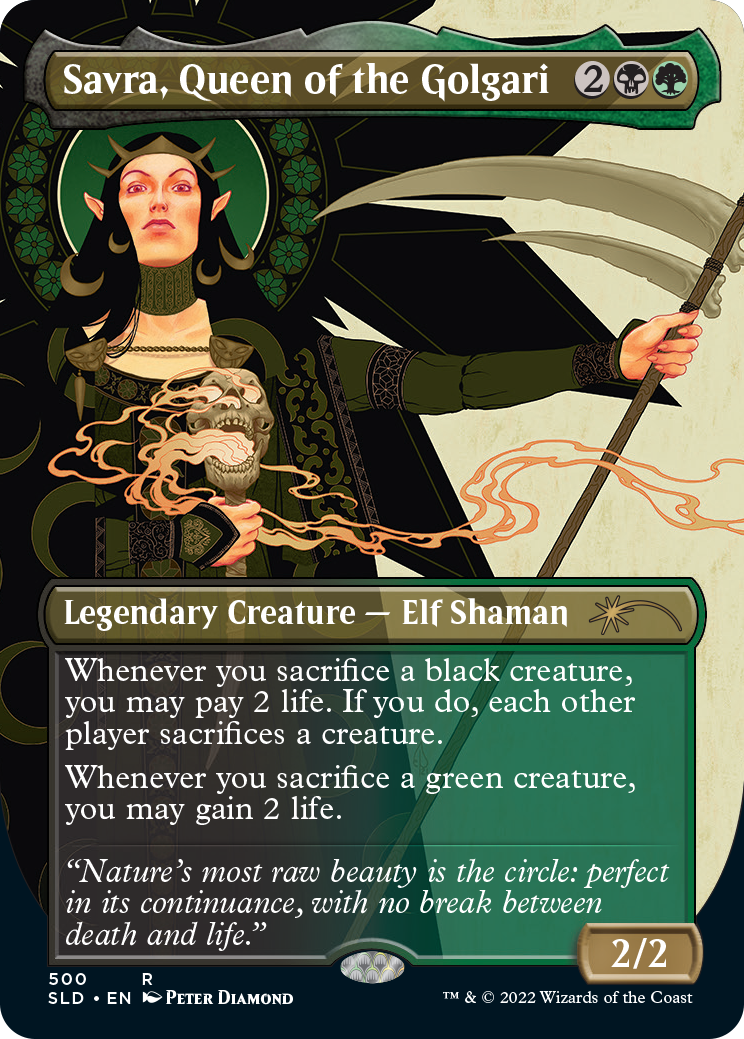 Savra, Queen of the Golgari (Borderless) [Secret Lair Drop Series] | Magic Magpie