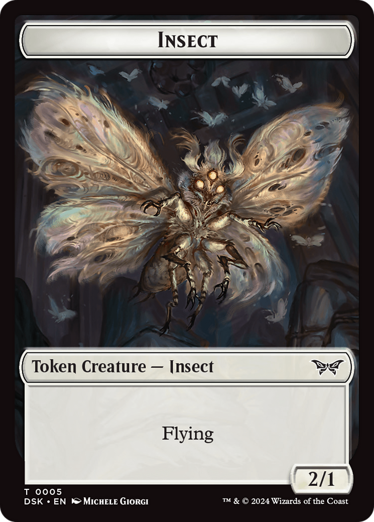 Insect (0005) Token [Duskmourn: House of Horror Tokens] | Magic Magpie