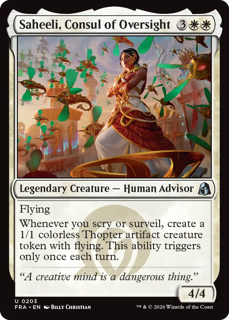 Saheeli, Consul of Oversight [Reality Fracture] | Magic Magpie