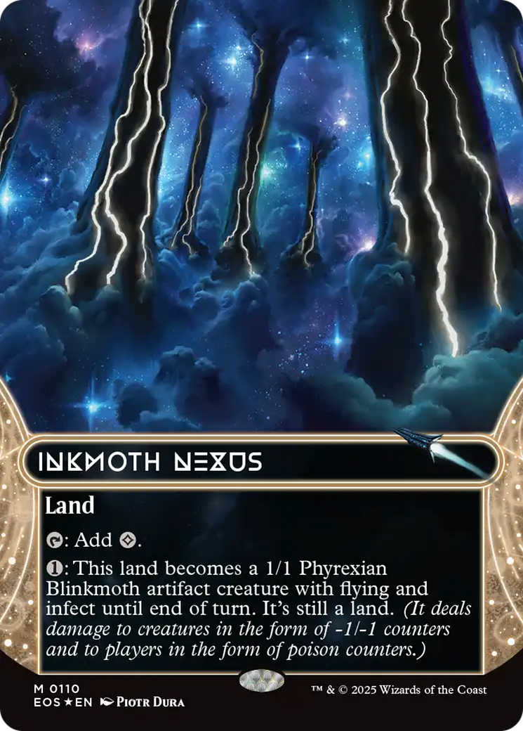 Inkmoth Nexus (0110) (Borderless) (Galaxy Foil) [Edge of Eternities: Stellar Sights] | Magic Magpie