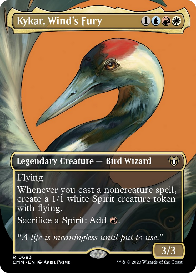 Kykar, Wind's Fury (Borderless Profile) [Commander Masters] | Magic Magpie