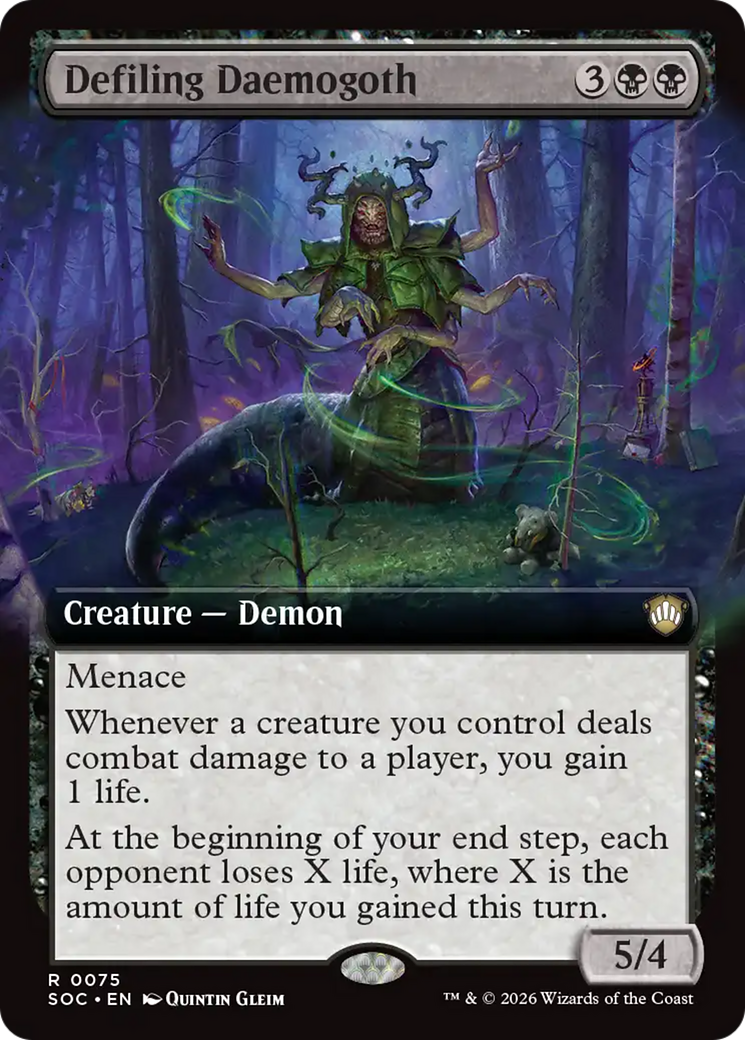 Defiling Daemogoth (Extended Art) [Secrets of Strixhaven Commander] | Magic Magpie