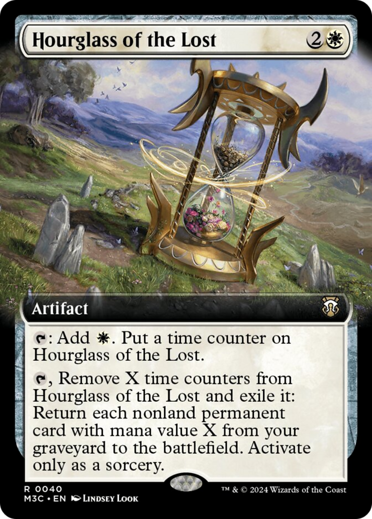 Hourglass of the Lost (Extended Art) (Ripple Foil) [Modern Horizons 3 Commander] | Magic Magpie
