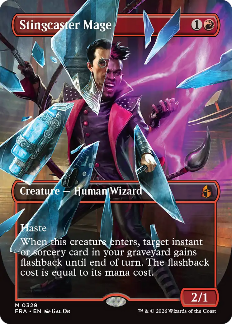 Stingcaster Mage (Borderless) (Facet Foil) [Reality Fracture] | Magic Magpie