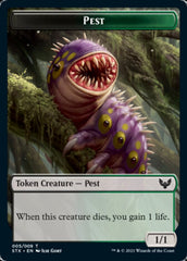 Spirit // Pest Double-Sided Token [Strixhaven: School of Mages Tokens] | Magic Magpie
