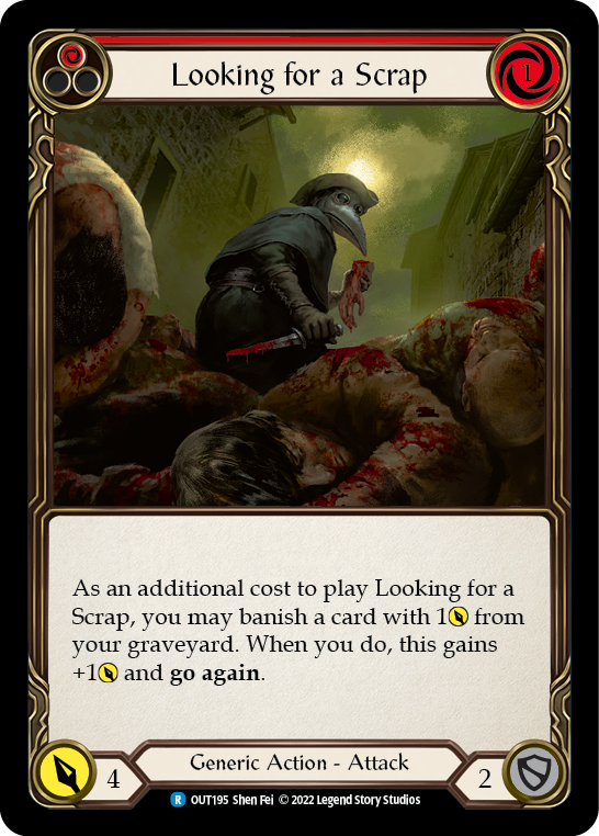 Looking for a Scrap (Red) [OUT195] (Outsiders)  Rainbow Foil | Magic Magpie