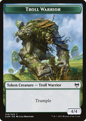 Human Warrior // Troll Warrior Double-Sided Token [Kaldheim Tokens] | Magic Magpie