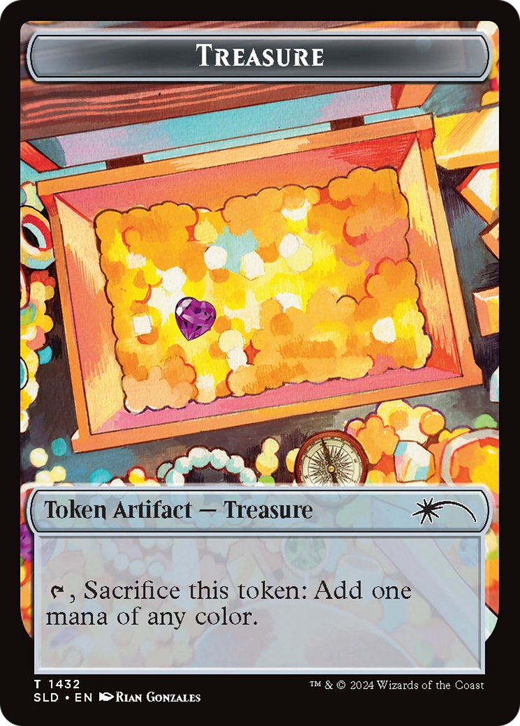 Treasure Token (1432) (Rainbow Foil) [Secret Lair Drop Series] | Magic Magpie