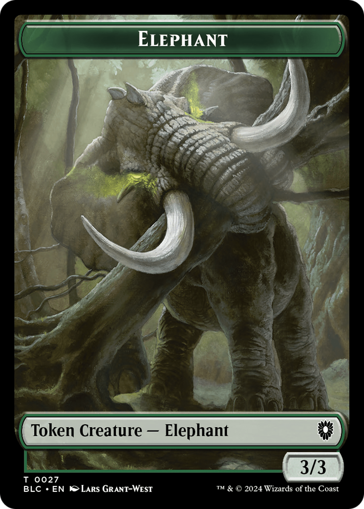 Elephant // Squid Double-Sided Token [Bloomburrow Commander Tokens] | Magic Magpie