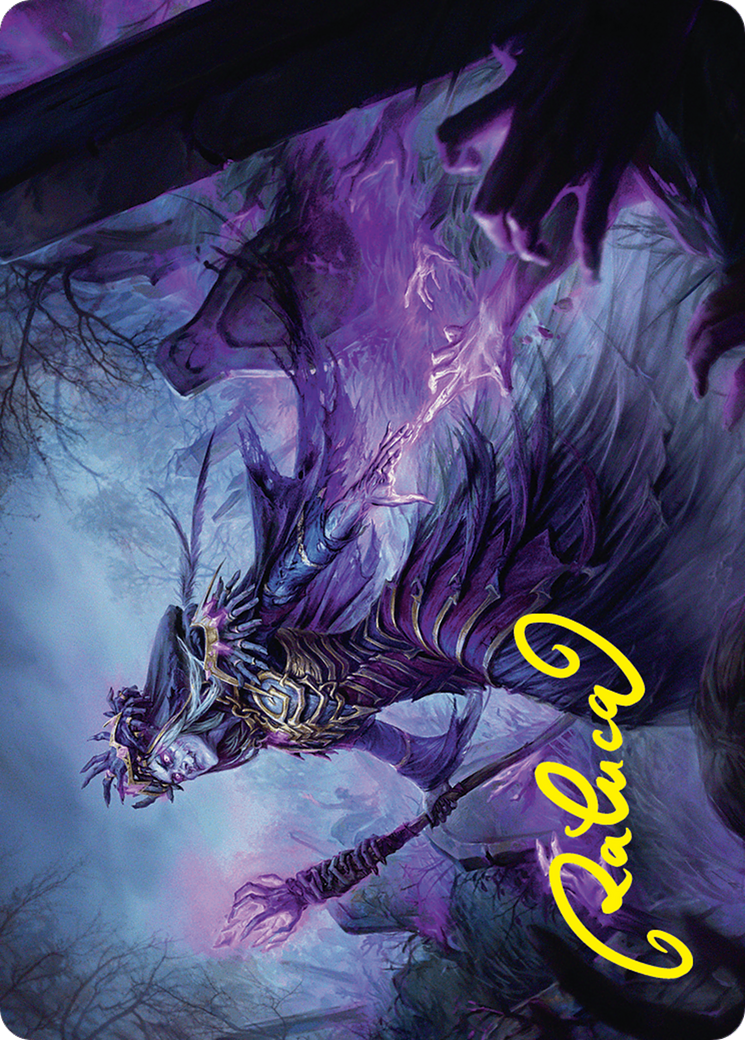 Zul Ashur, Lich Lord Art Card (10/54) (Gold-Stamped Signature) [Foundations Art Series] | Magic Magpie