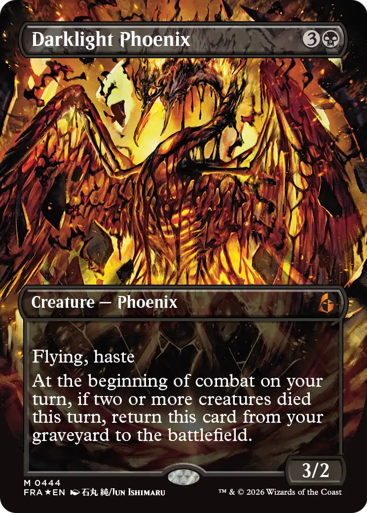 Darklight Phoenix (Borderless) (0444) [Reality Fracture] | Magic Magpie