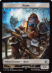 Bird // Hero (0004) Double Sided Token [FINAL FANTASY Commander Tokens] | Magic Magpie