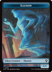 Spirit (0006) // Illusion Double-Sided Token [Secrets of Strixhaven Commander Tokens] | Magic Magpie