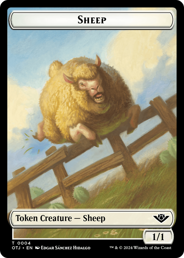 Sheep Token [Outlaws of Thunder Junction Tokens] | Magic Magpie