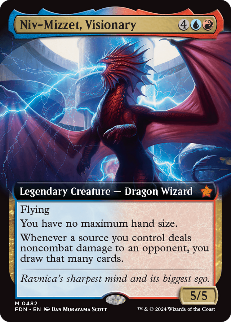 Niv-Mizzet, Visionary (Extended Art) [Foundations] | Magic Magpie