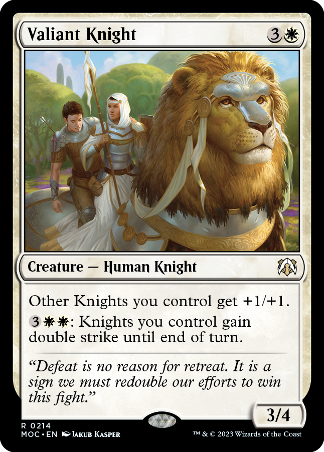 Valiant Knight [March of the Machine Commander] | Magic Magpie