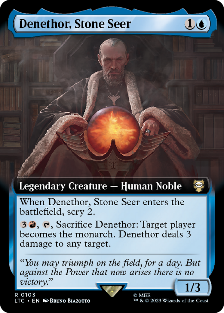 Denethor, Stone Seer (Extended Art) [The Lord of the Rings: Tales of Middle-Earth Commander] | Magic Magpie