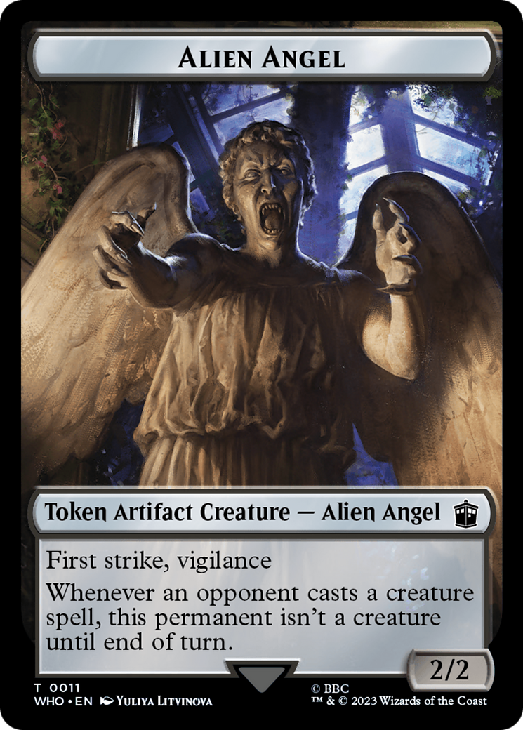 Alien Angel // Mark of the Rani Double-Sided Token [Doctor Who Tokens] | Magic Magpie