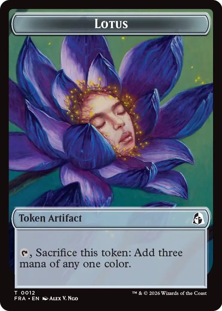 Dragon // Lotus Double-Sided Token [Reality Fracture Tokens] | Magic Magpie