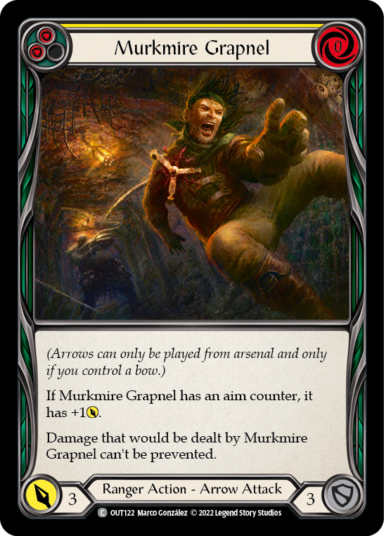 Murkmire Grapnel (Yellow) [OUT122] (Outsiders)  Rainbow Foil | Magic Magpie