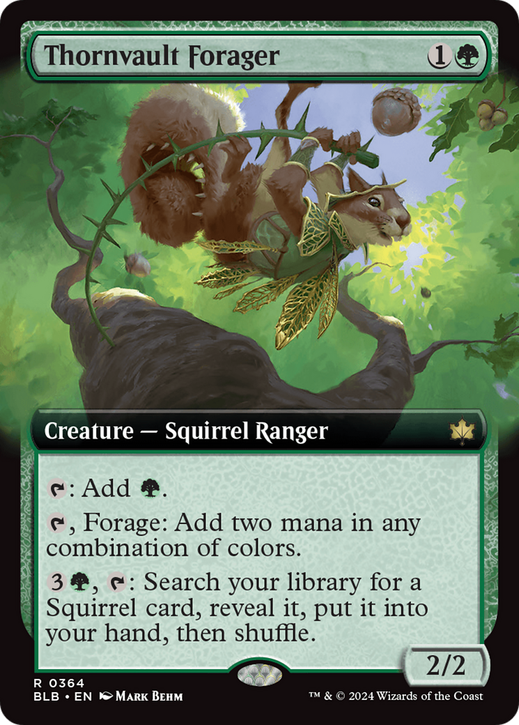 Thornvault Forager (Extended Art) [Bloomburrow] | Magic Magpie