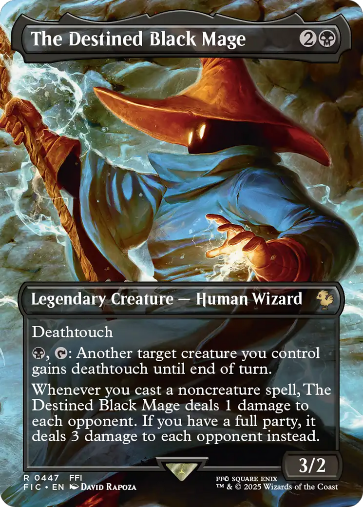 The Destined Black Mage (Borderless) [FINAL FANTASY Commander] | Magic Magpie