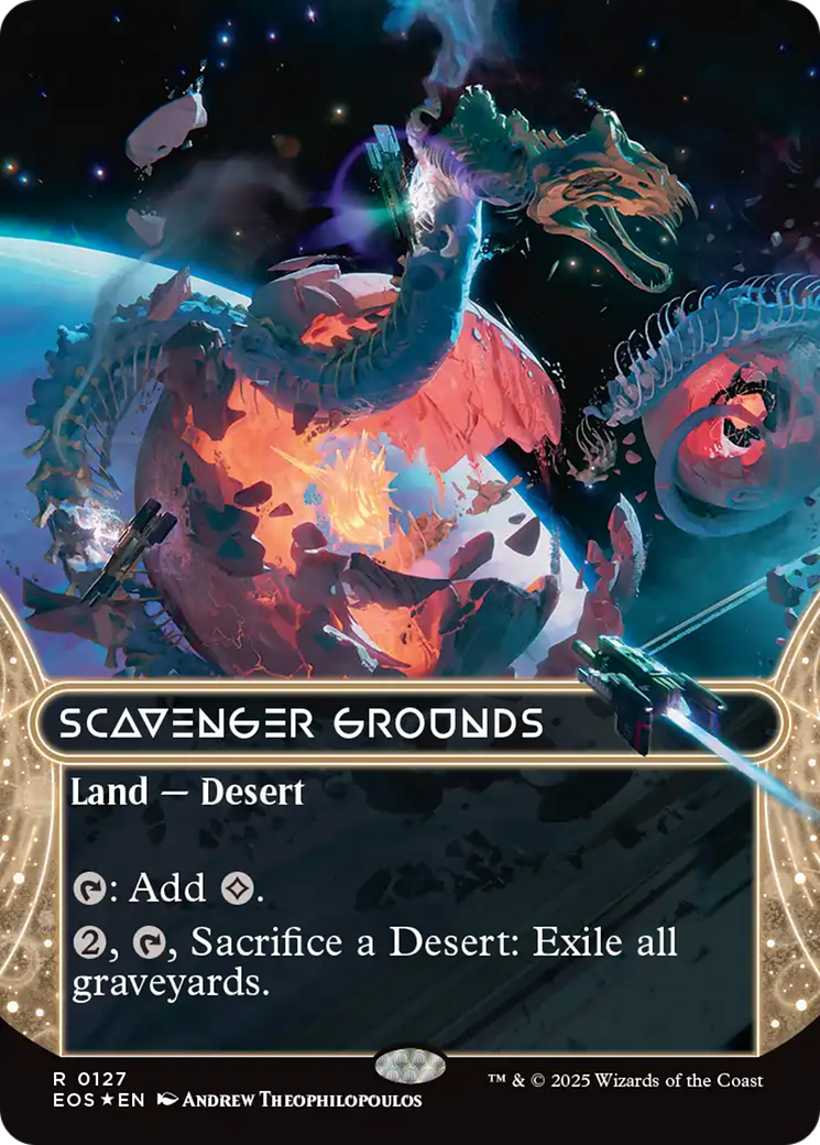 Scavenger Grounds (0127) (Borderless) (Galaxy Foil) [Edge of Eternities: Stellar Sights] | Magic Magpie